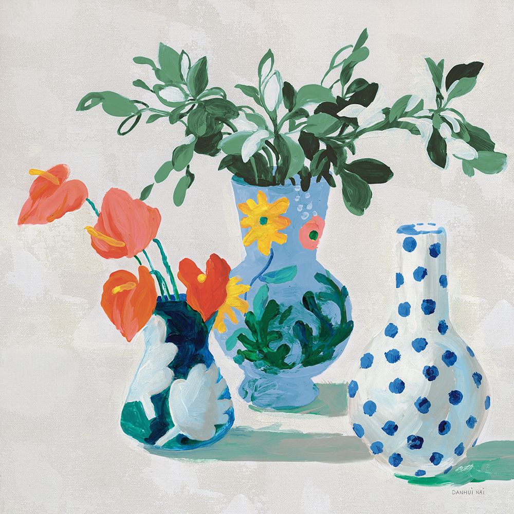 Bungalow Vases Green art print by Danhui Nai for $57.95 CAD