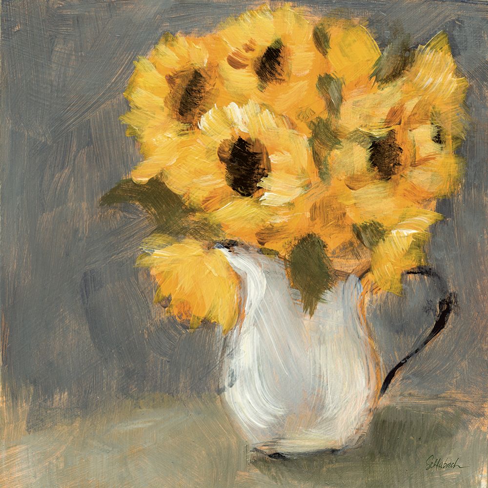 Kitchen Sunflowers Charcoal art print by Sue Schlabach for $57.95 CAD