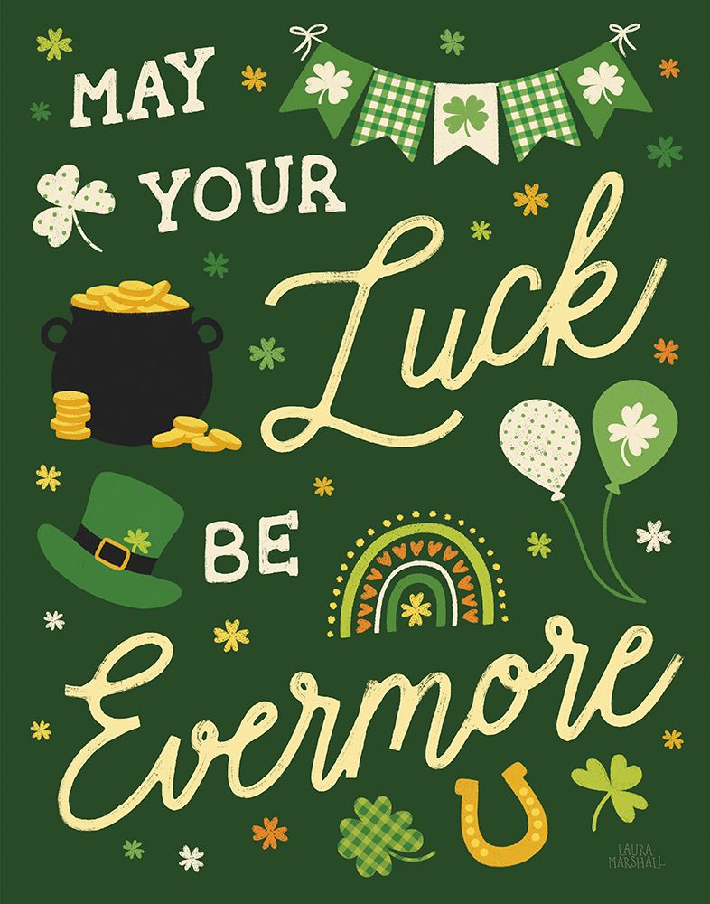 Shamrock Wishes III art print by Laura Marshall for $57.95 CAD