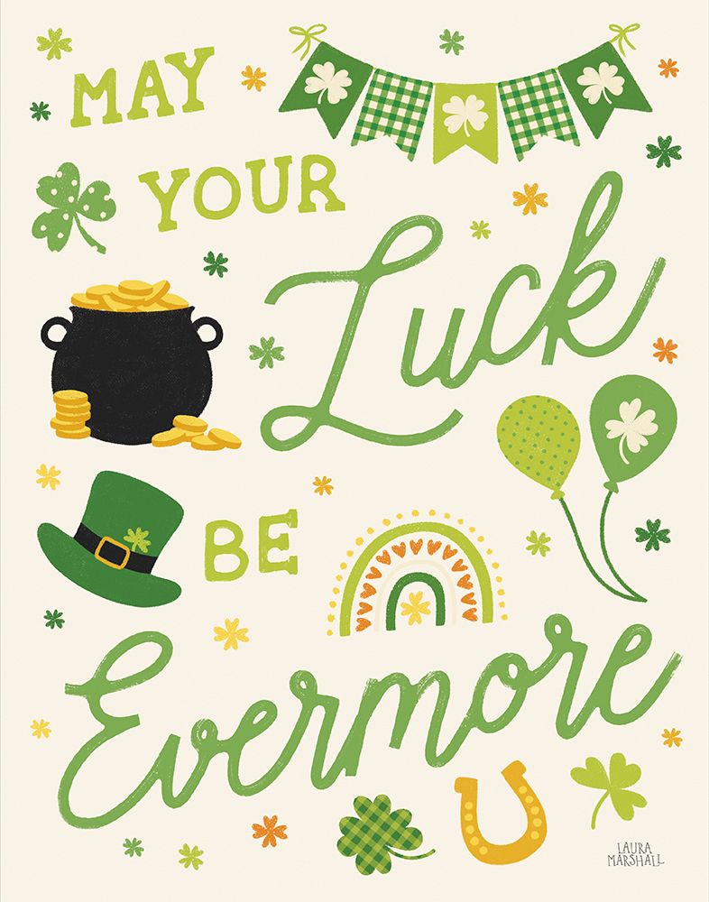 Shamrock Wishes III Light art print by Laura Marshall for $57.95 CAD