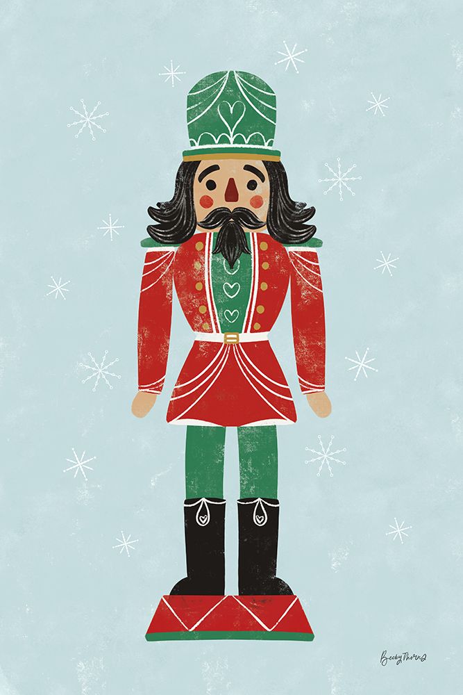 Holiday Cheer Nutcrackers I art print by Becky Thorns for $57.95 CAD