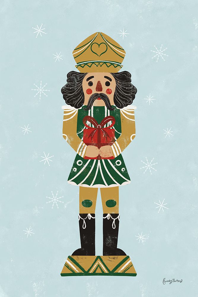 Holiday Cheer Nutcrackers II art print by Becky Thorns for $57.95 CAD