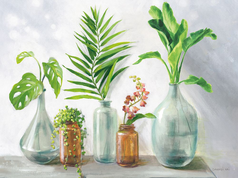 Natural Riches I Clear Vase no Pampas art print by Danhui Nai for $57.95 CAD