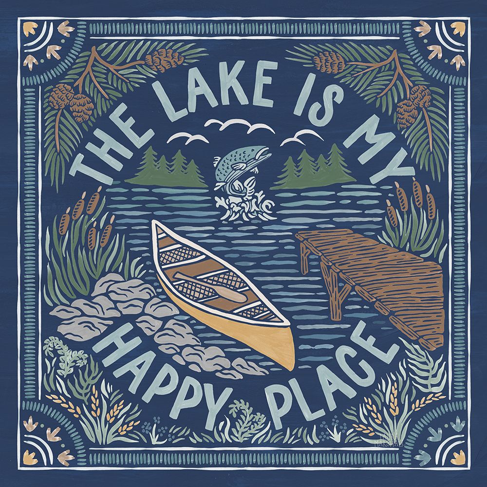Lakeside Days III Blue art print by Laura Marshall for $57.95 CAD