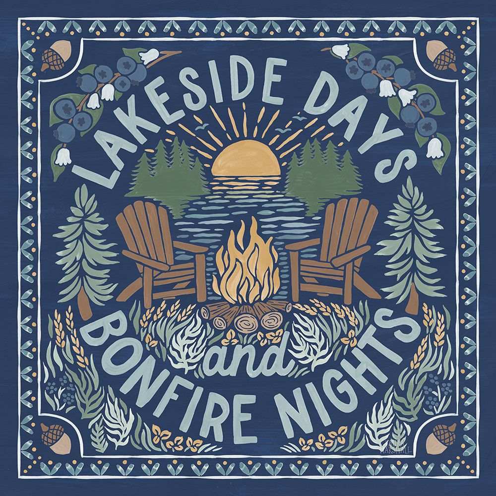 Lakeside Days IV Blue art print by Laura Marshall for $57.95 CAD