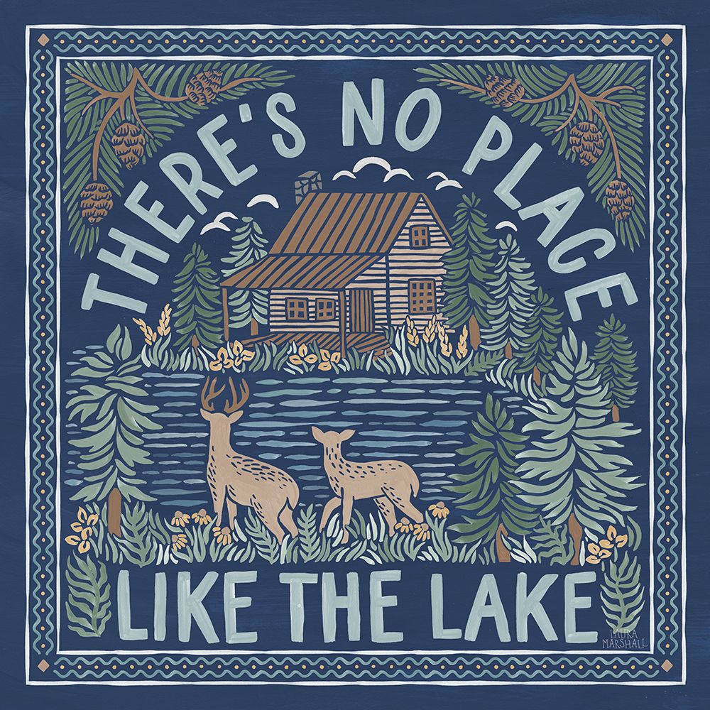 Lakeside Days V Blue art print by Laura Marshall for $57.95 CAD