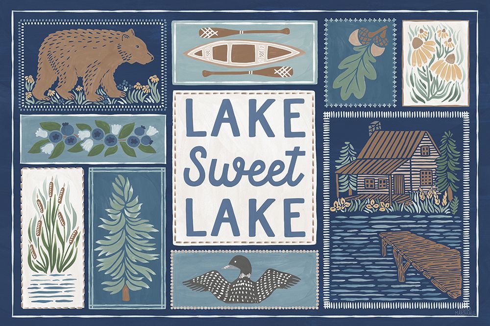 Lakeside Days VI Blue art print by Laura Marshall for $57.95 CAD