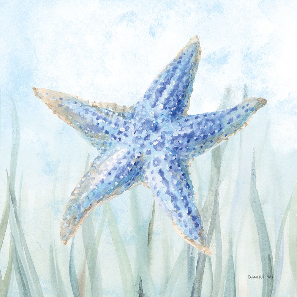 Undersea Starfish Seaweed art print by Danhui Nai for $57.95 CAD
