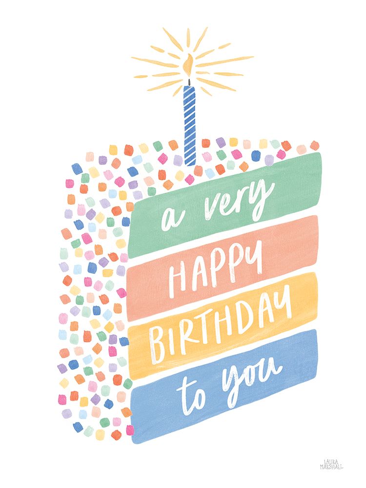 Birthday Wishes I art print by Laura Marshall for $57.95 CAD