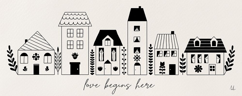 Little Houses I art print by Sarah Adams for $57.95 CAD