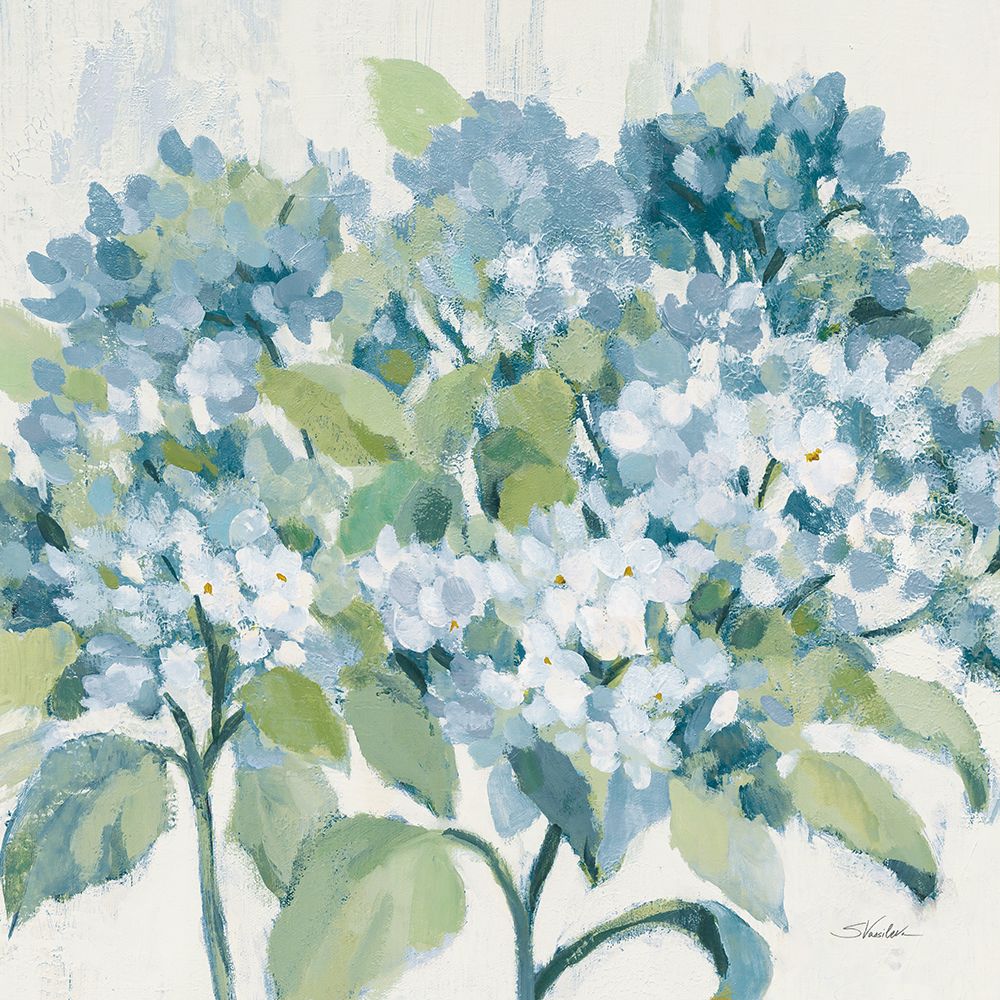 Romantic Hydrangeas Blue art print by Silvia Vassileva for $57.95 CAD