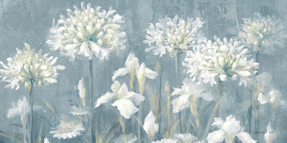 Spring Blossoms II Slate Blue Crop art print by Danhui Nai for $57.95 CAD