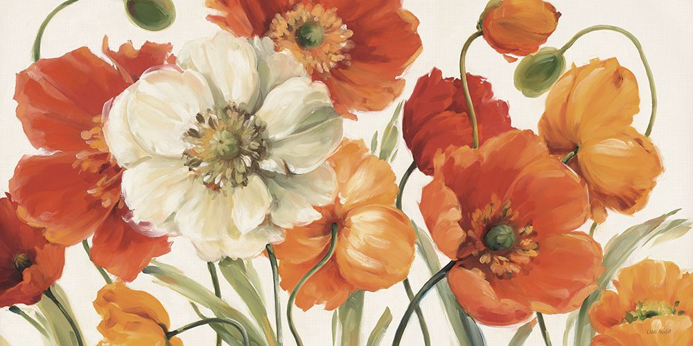 Poppies Melody I Light Crop art print by Lisa Audit for $57.95 CAD