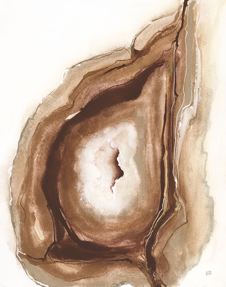 Watercolor Geode V Brown art print by Chris Paschke for $57.95 CAD