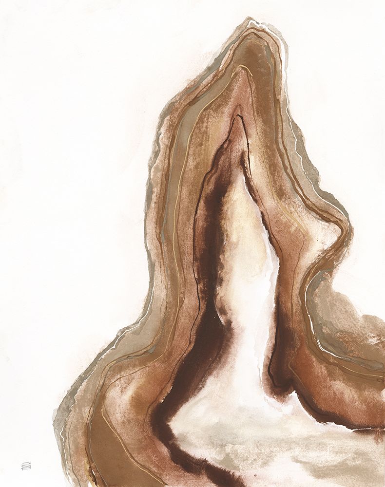 Watercolor Geode VI Brown art print by Chris Paschke for $57.95 CAD