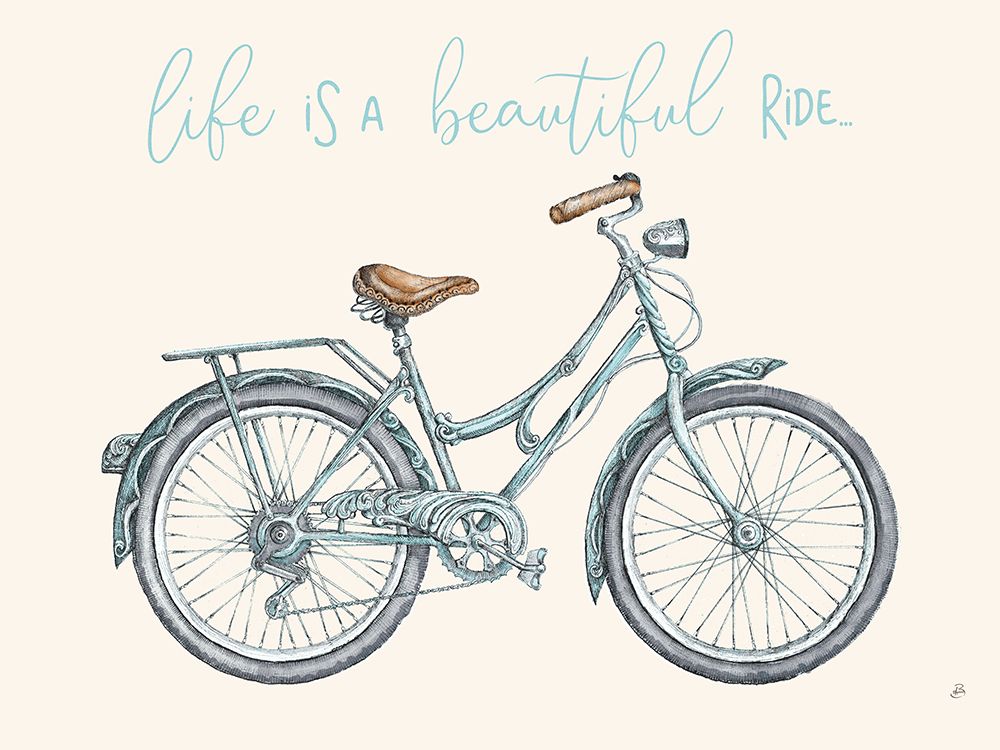 Beautiful Ride Bicycle art print by Daphne Brissonnet for $57.95 CAD