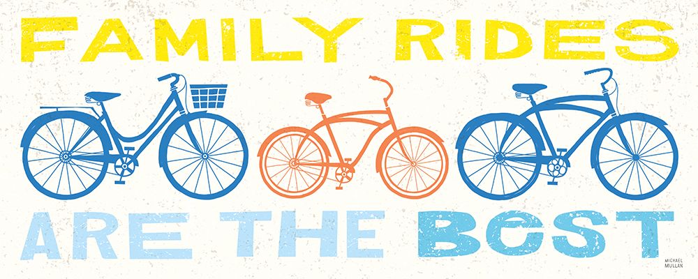 Lets Cruise Together Family Rides II Bright art print by Michael Mullan for $57.95 CAD