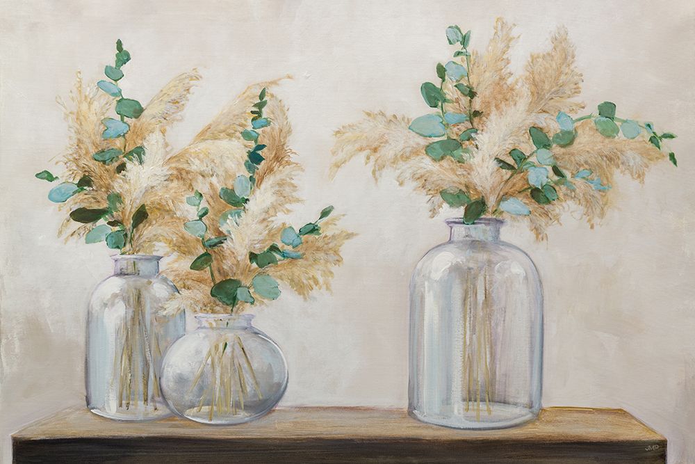 Pampas and Eucalyptus Bouquet art print by Julia Purinton for $57.95 CAD
