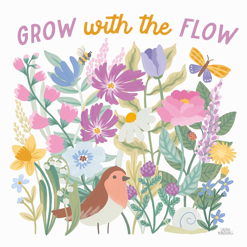 Spring Meadow III art print by Laura Marshall for $57.95 CAD