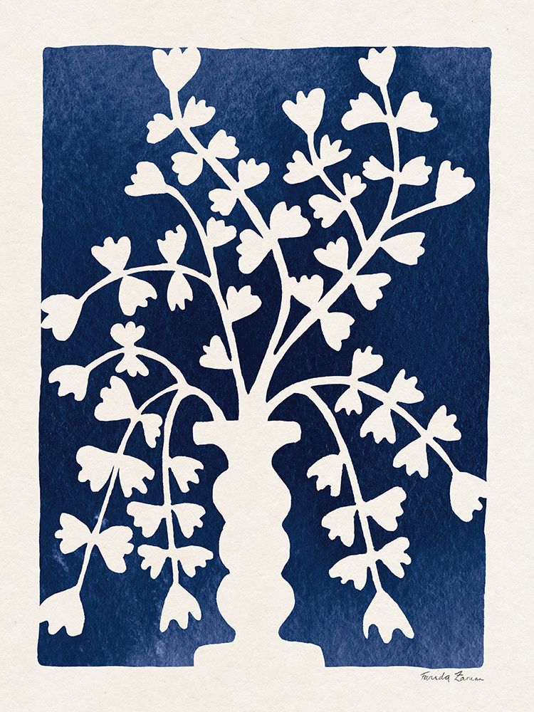 Blooming Blue II art print by Farida Zaman for $57.95 CAD