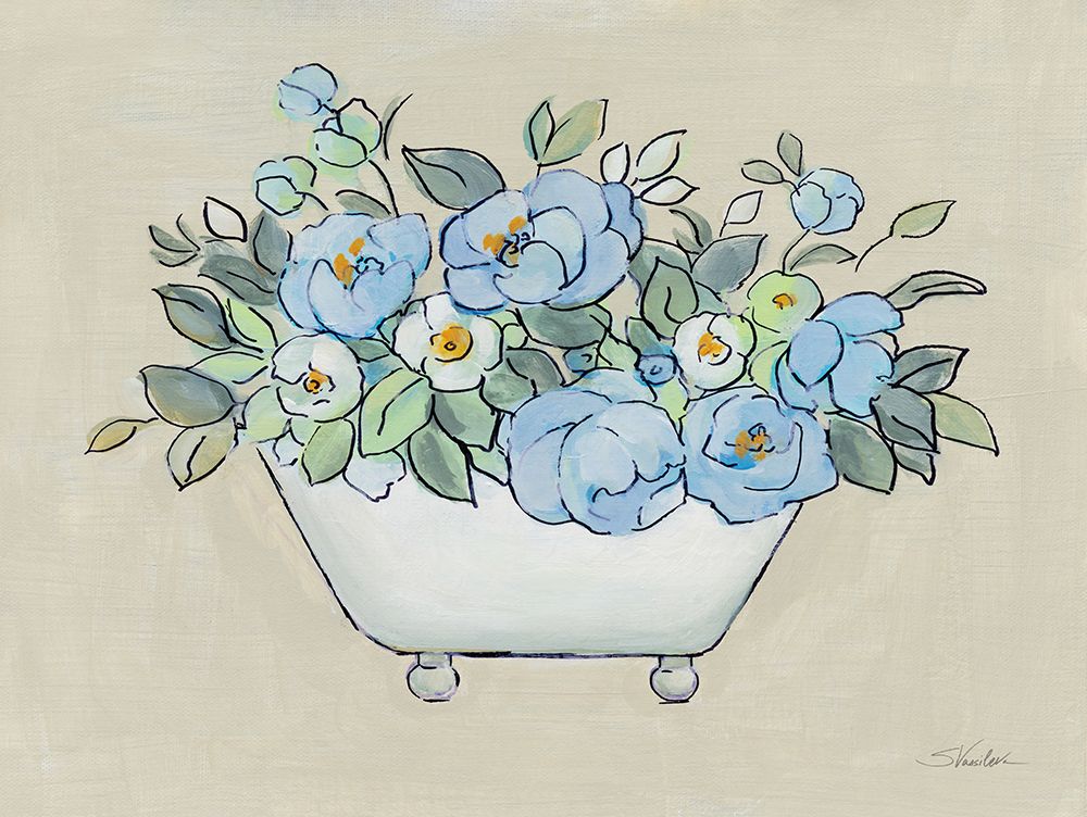 Floral Tub I art print by Silvia Vassileva for $57.95 CAD