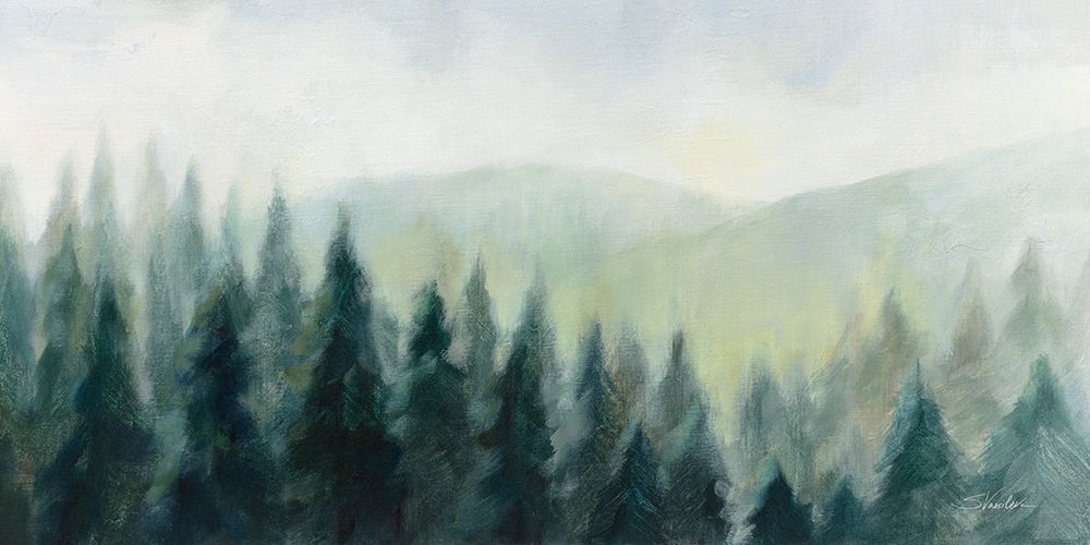 Pines in the Mist art print by Silvia Vassileva for $57.95 CAD