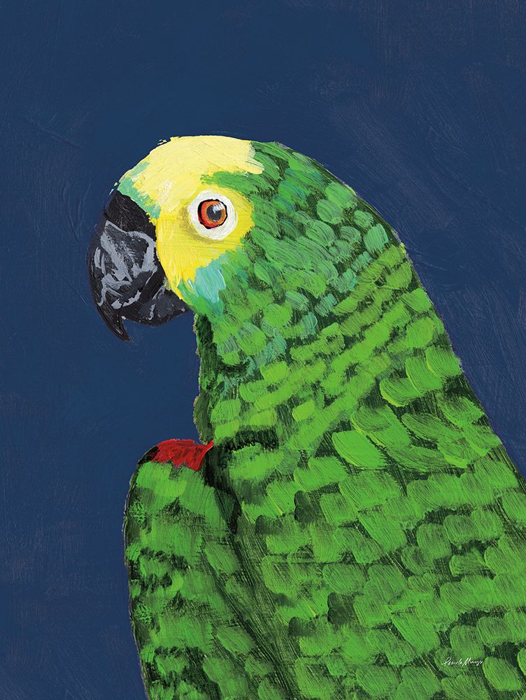 Parrot Head Navy art print by Pamela Munger for $57.95 CAD