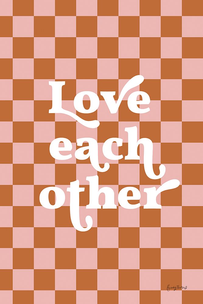 Love Each Other II Checkered art print by Becky Thorns for $57.95 CAD