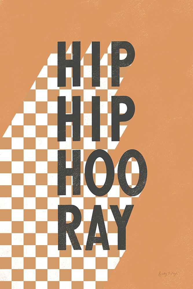 Hip Hip Hooray Checkered art print by Becky Thorns for $57.95 CAD