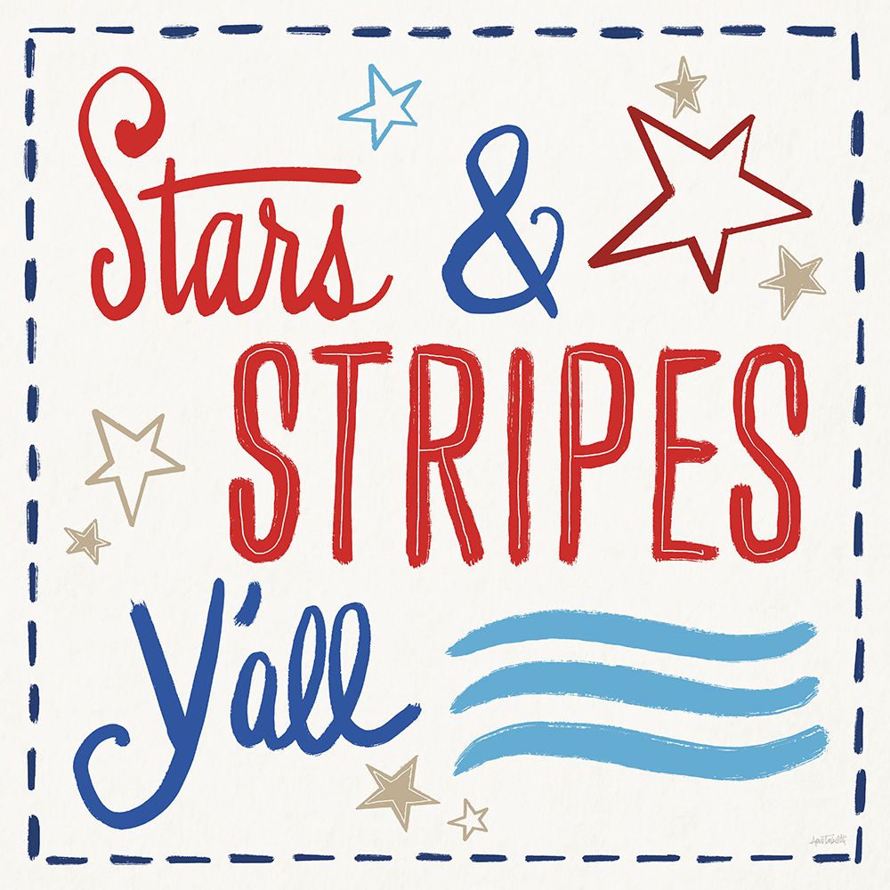Star Spangled Sayings VII art print by Anne Tavoletti for $57.95 CAD