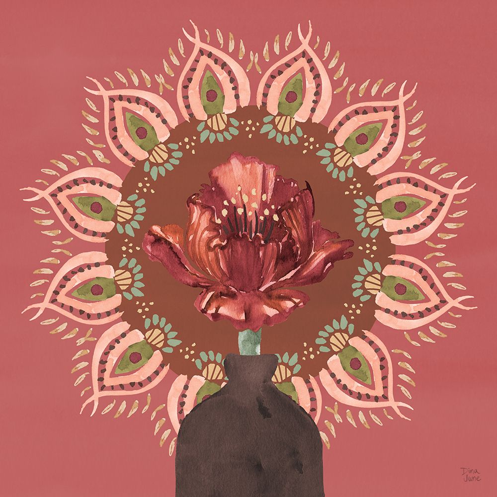 Floral Mandala II art print by Dina June for $57.95 CAD
