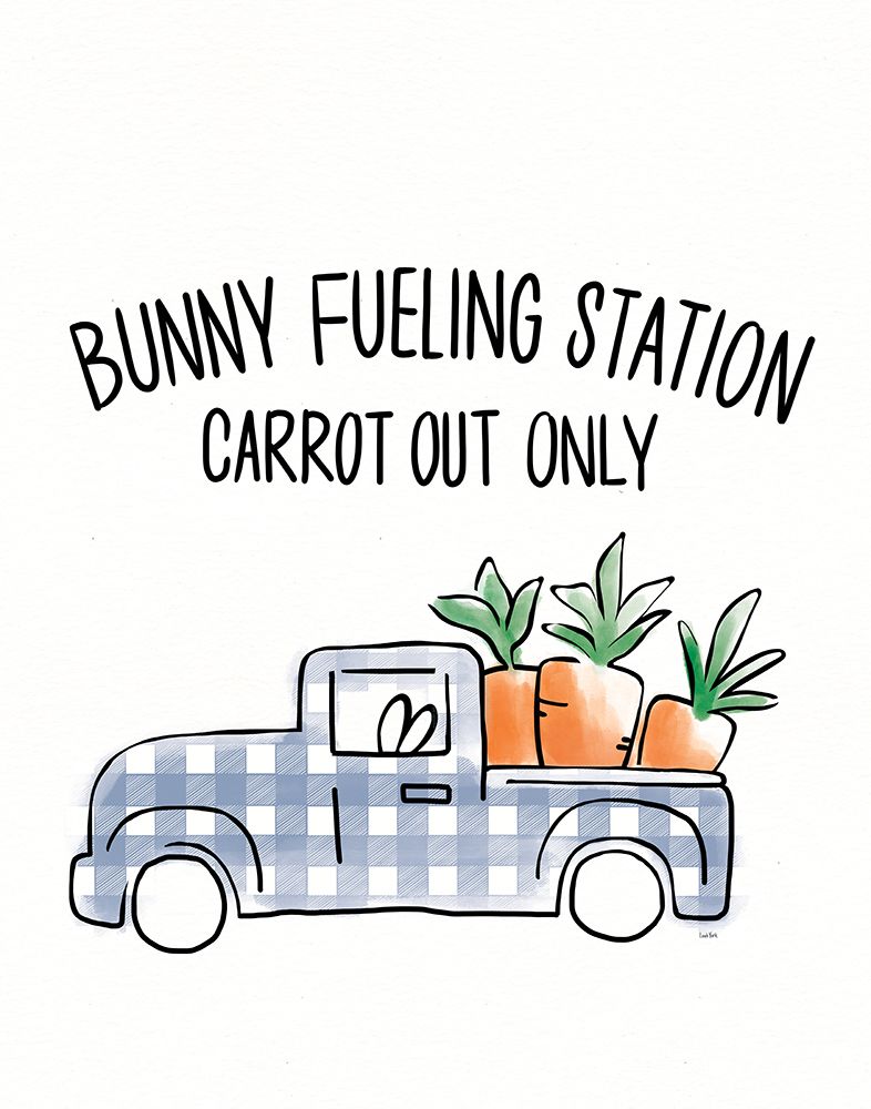Funny Bunny I Blue art print by Leah York for $57.95 CAD