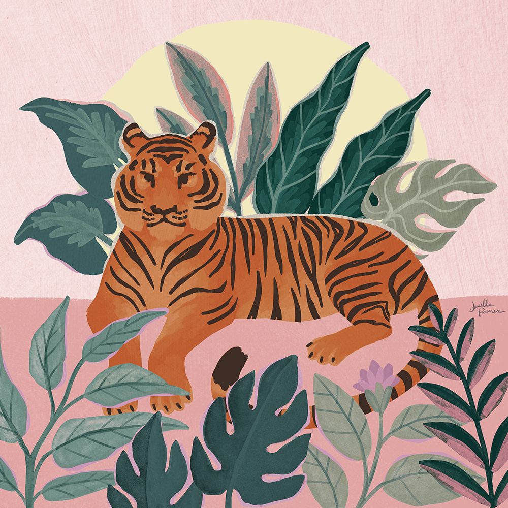 Big Cat Beauty III Pink art print by Janelle Penner for $57.95 CAD
