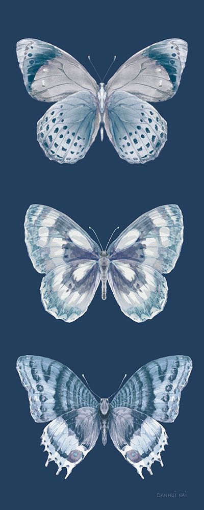 Fragile Wings Butterfly Panel Blue art print by Danhui Nai for $57.95 CAD