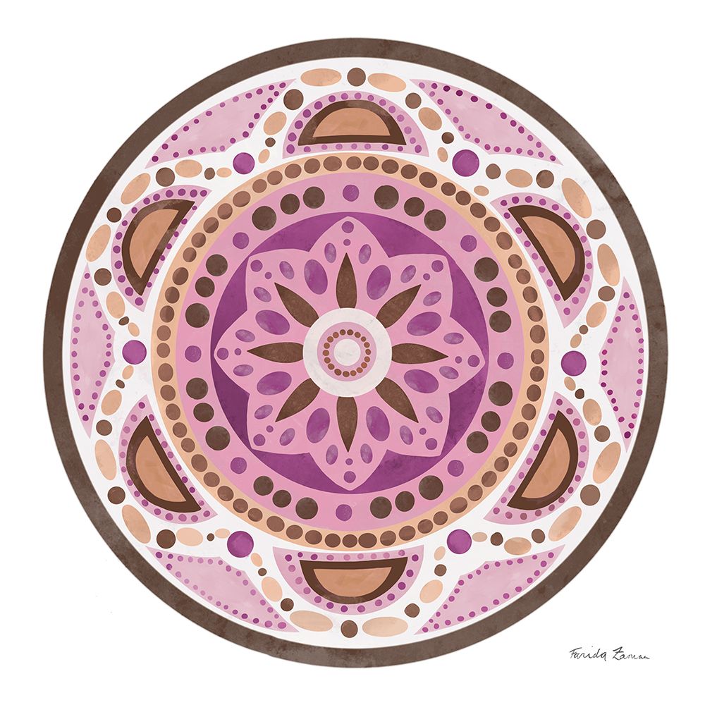 Bright Mandala II art print by Farida Zaman for $57.95 CAD