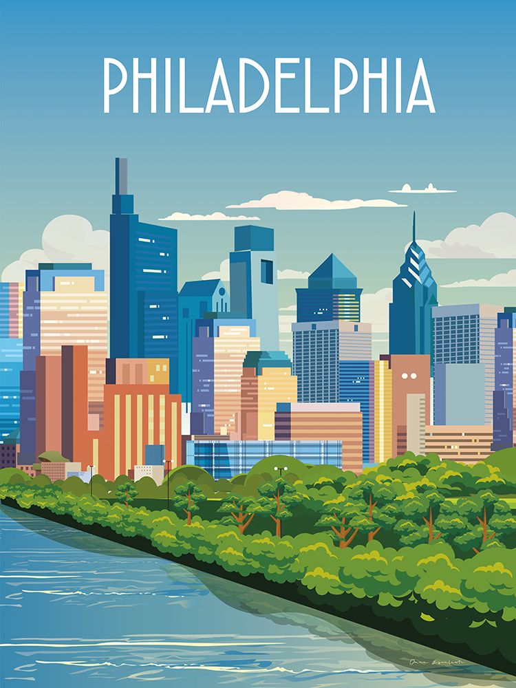 City Sights Philadelphia art print by Omar Escalante for $57.95 CAD