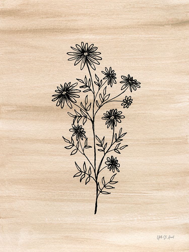 Ink Flowers II art print by Yvette St. Amant for $57.95 CAD