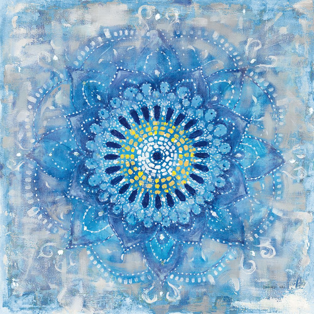 Concentric Mandala Blue art print by Danhui Nai for $57.95 CAD