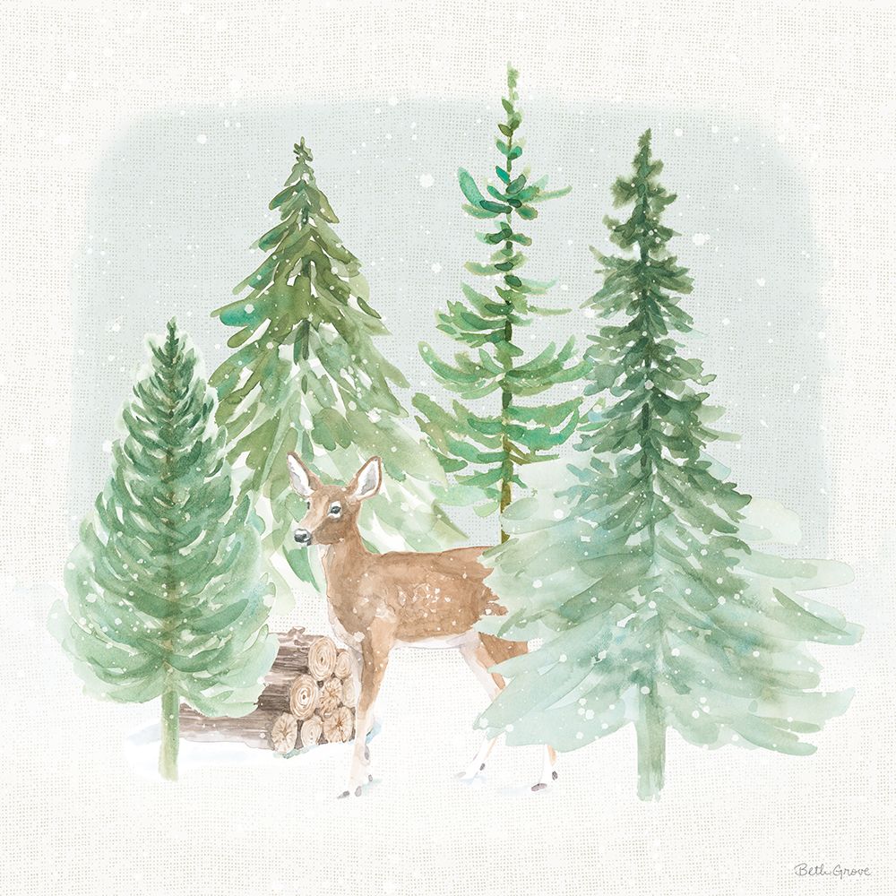 Wooded Winter III art print by Beth Grove for $57.95 CAD