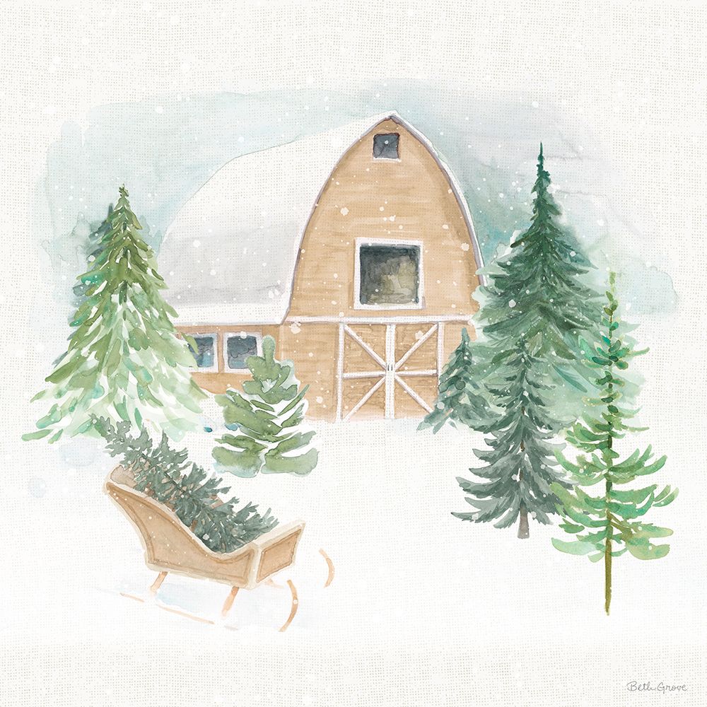 Wooded Winter IV art print by Beth Grove for $57.95 CAD