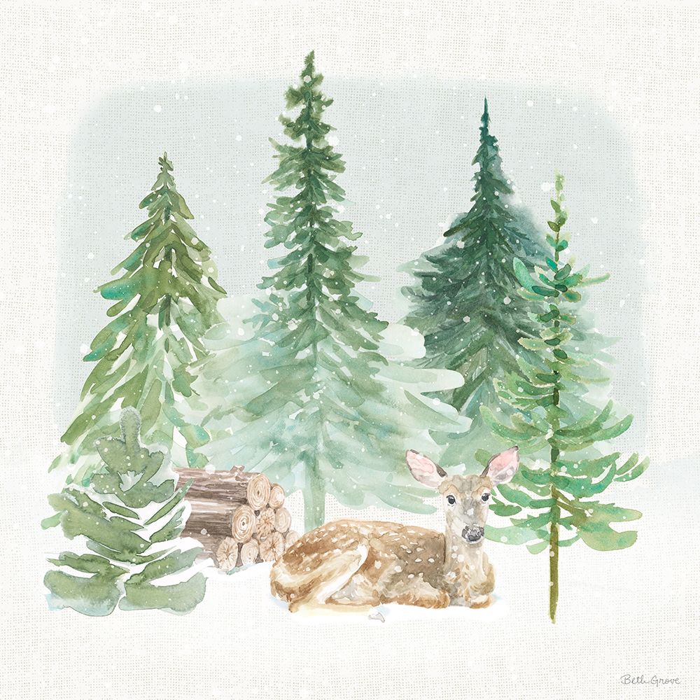 Wooded Winter V art print by Beth Grove for $57.95 CAD