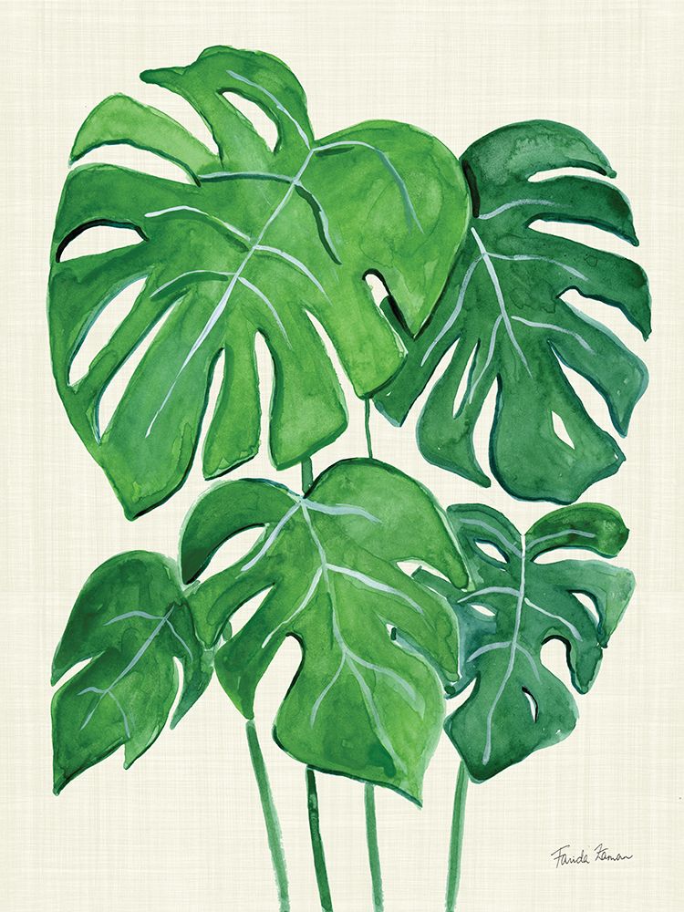 Tropical Leaves I art print by Farida Zaman for $57.95 CAD