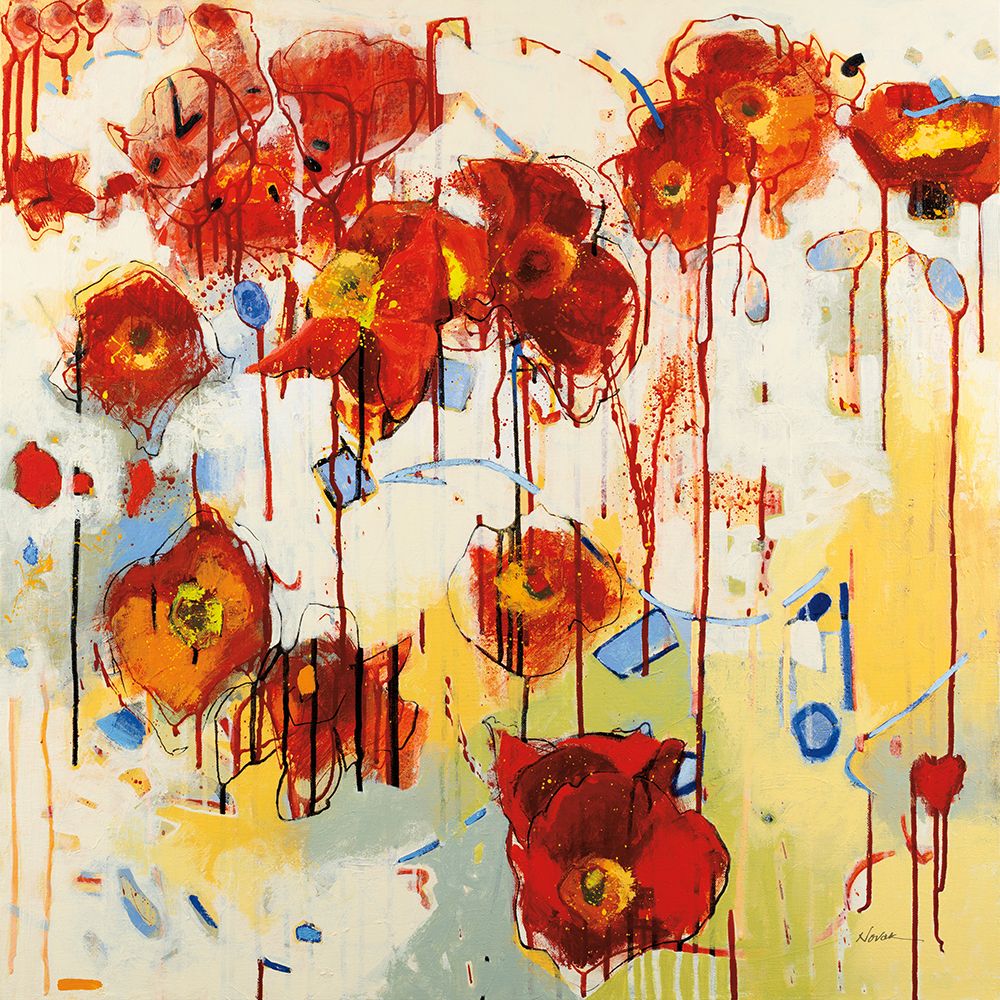 Red Poppy Chaos art print by Shirley Novak for $57.95 CAD