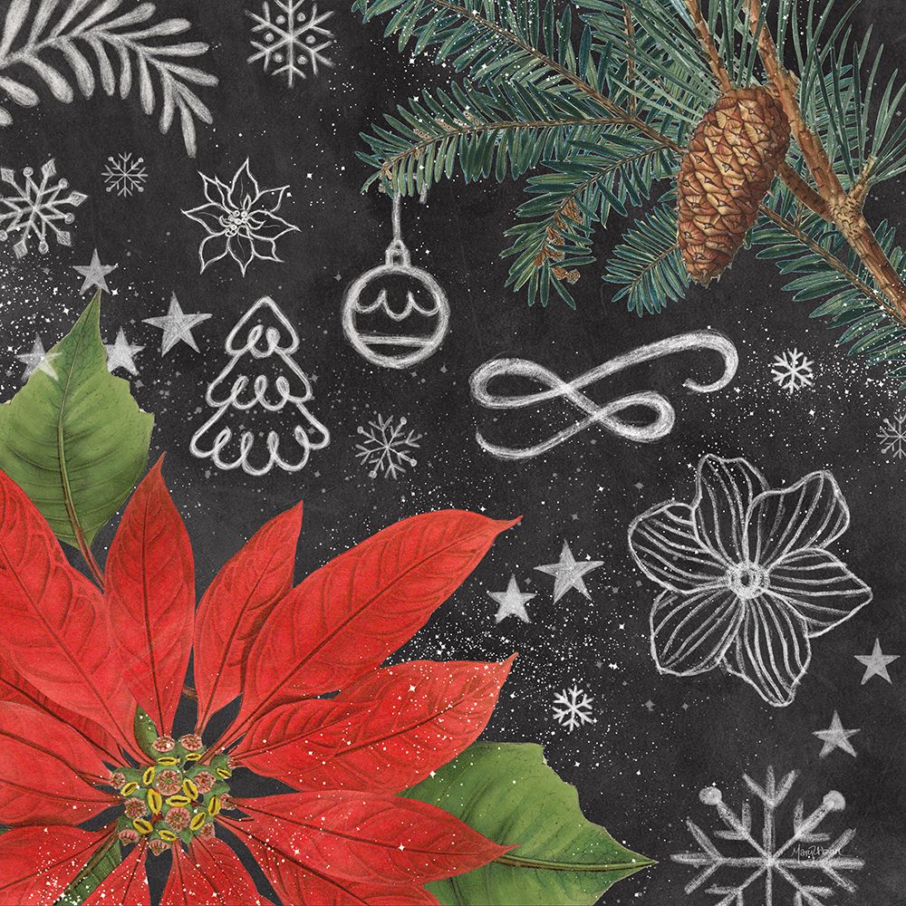 Vintage Holiday Chalk I art print by Mary Urban for $57.95 CAD