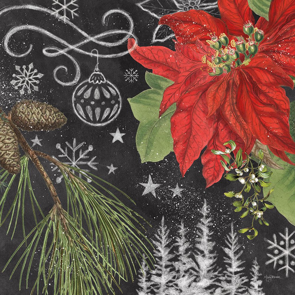 Vintage Holiday Chalk II art print by Mary Urban for $57.95 CAD
