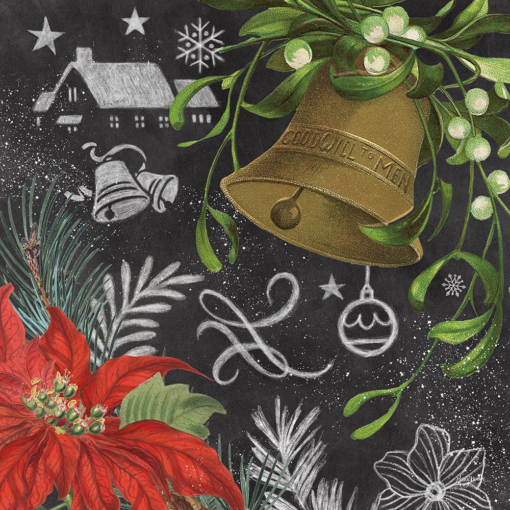 Vintage Holiday Chalk IV art print by Mary Urban for $57.95 CAD