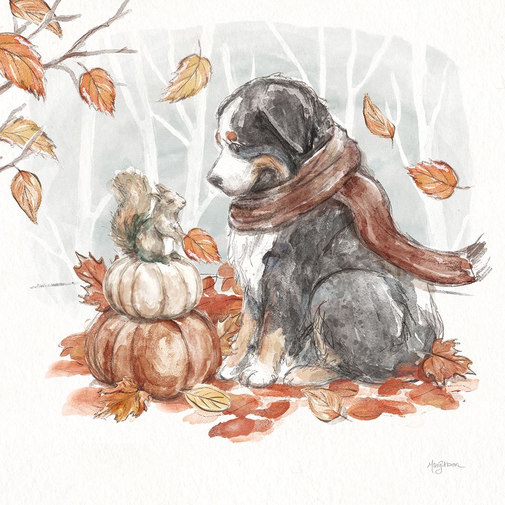 Autumn Dogs III art print by Mary Urban for $57.95 CAD