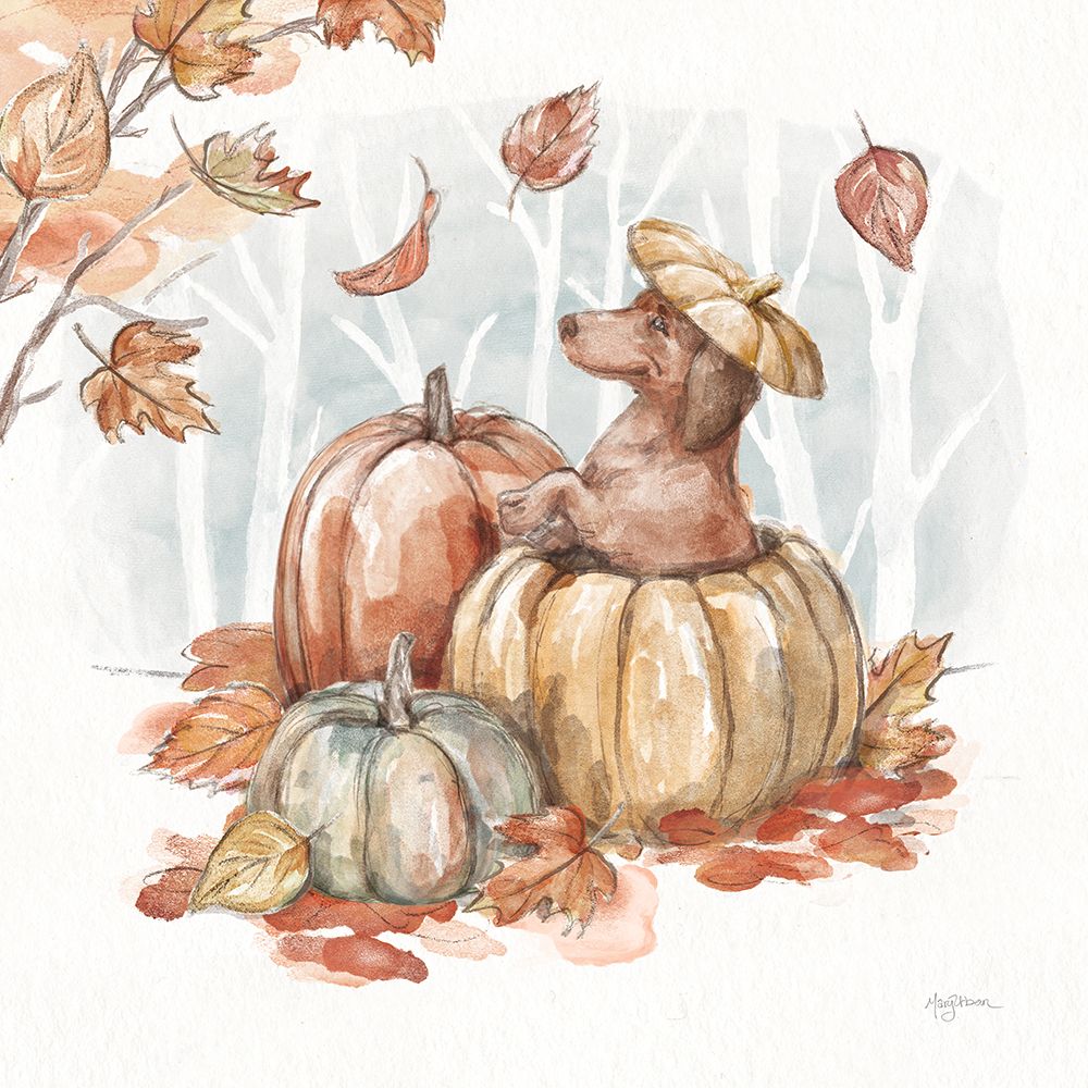 Autumn Dogs IV art print by Mary Urban for $57.95 CAD