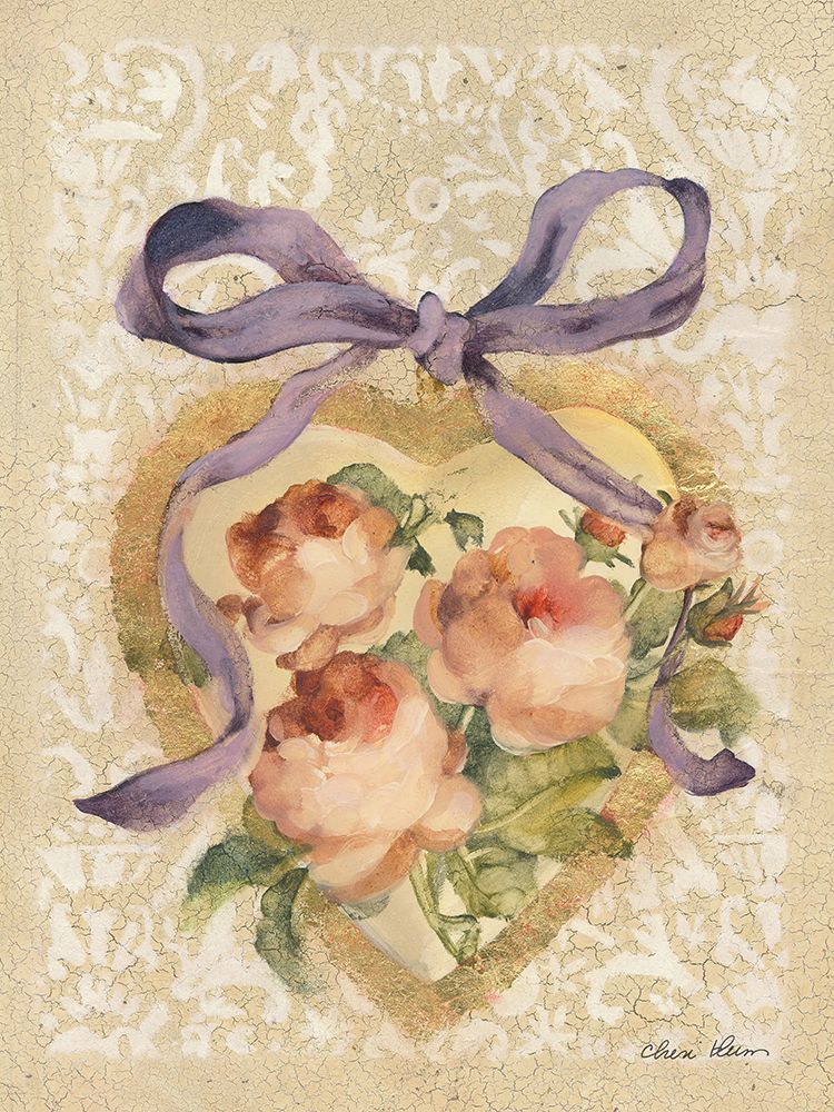 Hearts and Ribbons II art print by Cheri Blum for $57.95 CAD