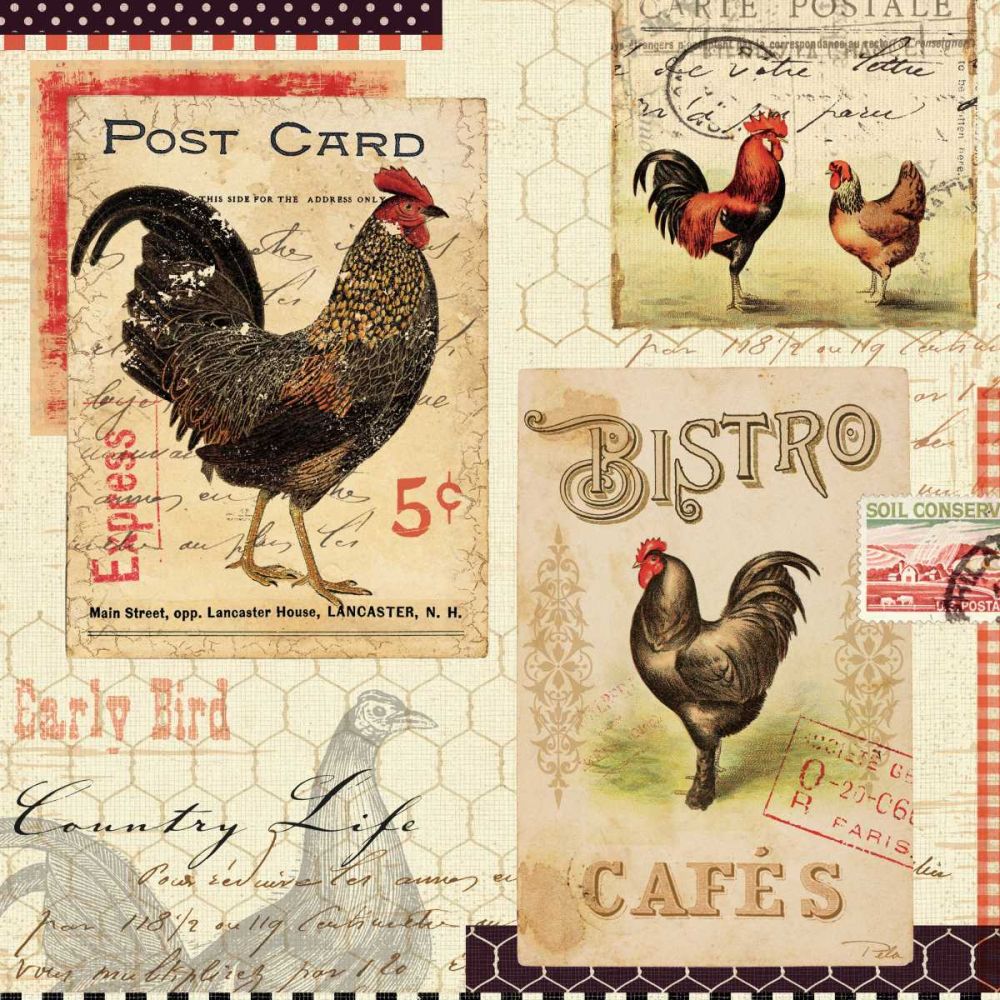 Rooster Farm I art print by Alain Pelletier for $57.95 CAD